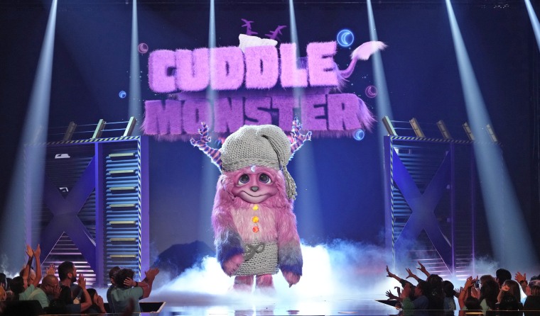 Cuddle Monster in the “Trolls Night” episode of "The Masked Singer" on Nov. 15, 2023.