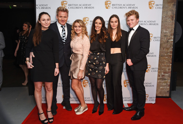 Megan Ramsay, Gordon Ramsay, Matilda Ramsay, Tana Ramsay, Holly Ramsay and Jack Ramsay at the BAFTA Children's Awards at The Roundhouse on November 20, 2016 in London, England.