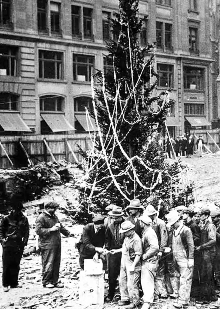 The First Rockefeller Center Christmas Tree in 1931
