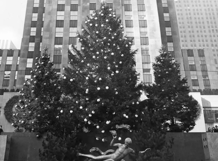 The Rockefeller Center Christmas Trees in 1942