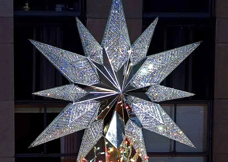 A 550-pound Swarovski star topped the Rockefeller Center Christmas tree in 2004.