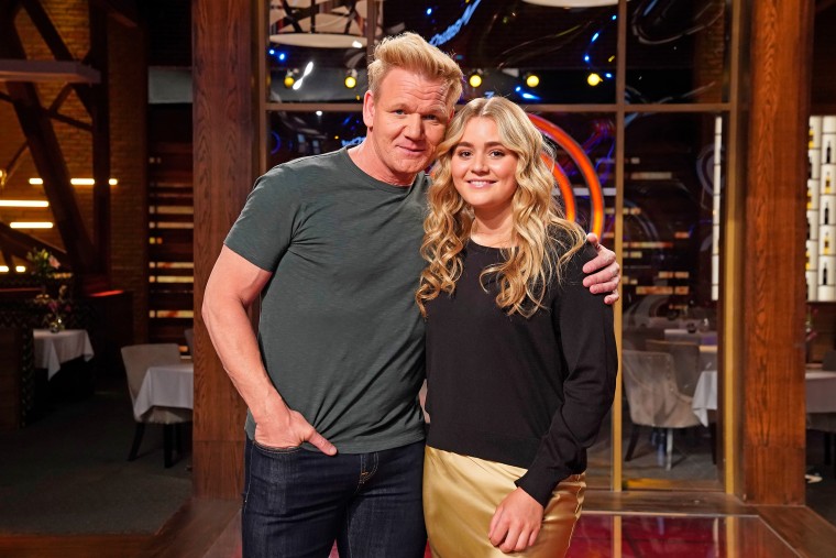 Gordon Ramsay and guest star Matilda Tilly Ramsay,in the Junior Edition: Donut Holes & Hold Your Nose episode of MASTERCHEF JUNIOR airing Thursday, April 7 on FOX.