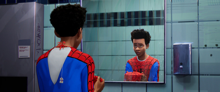 Image: Miles Morales, played by Shameik Moore, in \"Spider-Man: Into the Spider-Verse.\"