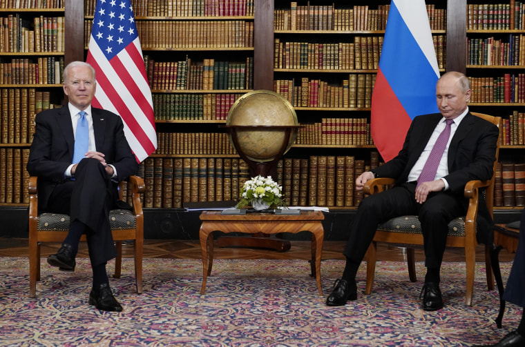 Image: President Joe Biden meets with Russian President Vladimir Putin, Wednesday, June 16, 2021, in Geneva, Switzerland.