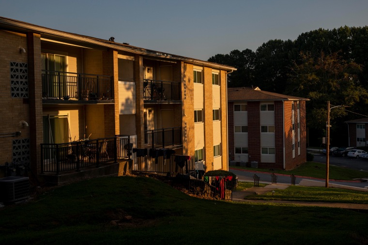 The apartment complex in Atlanta where Jimmy Atchison was shot inside a closet. 