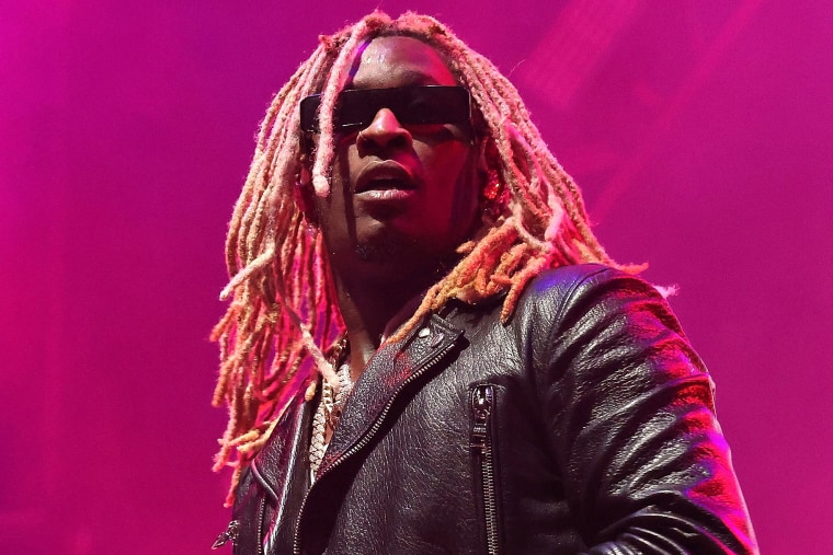 Young Thug performs in 2021. 