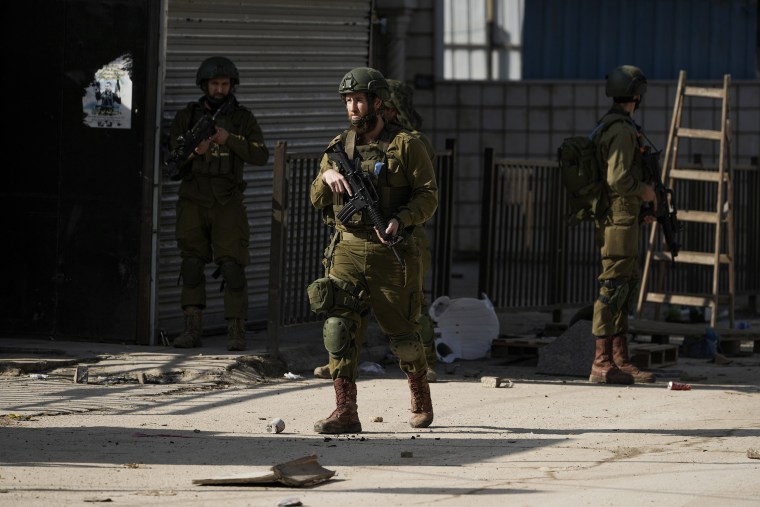 Palestinian health officials say four people have been killed in an Israeli strike in the West Bank. 