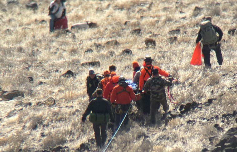 A 72-year-old woman was rescued after her wrecked car was found off an Idaho cliff.