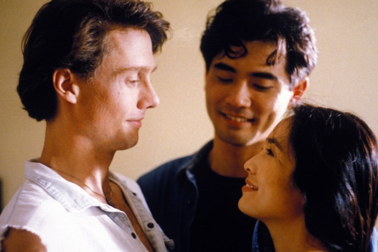 Mitchell Lichtenstein, Winston Chao, and May Chin in "The Wedding Banquet."