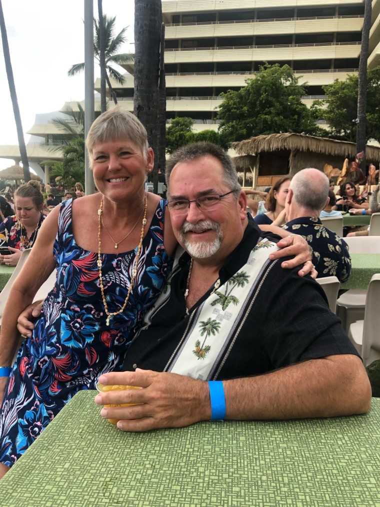 Cindy and Terry Downs on their last vacation to Hawaii's Big Island in 2022.