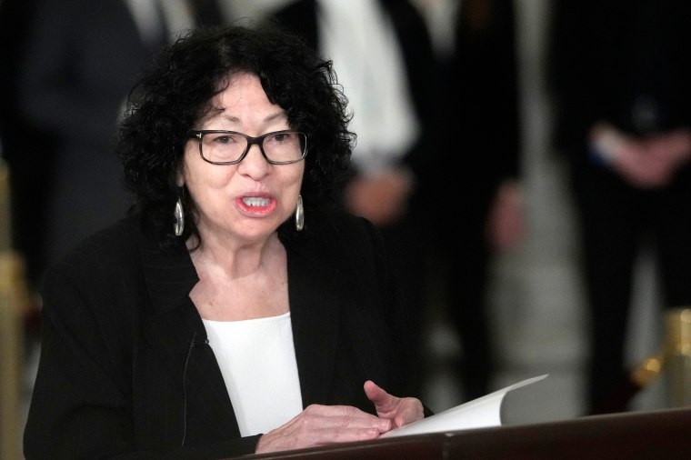  Sonia Sotomayor speaks during a private service