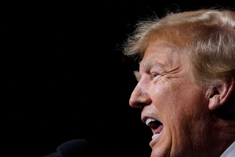 Donald Trump speaks during a rally in Reno