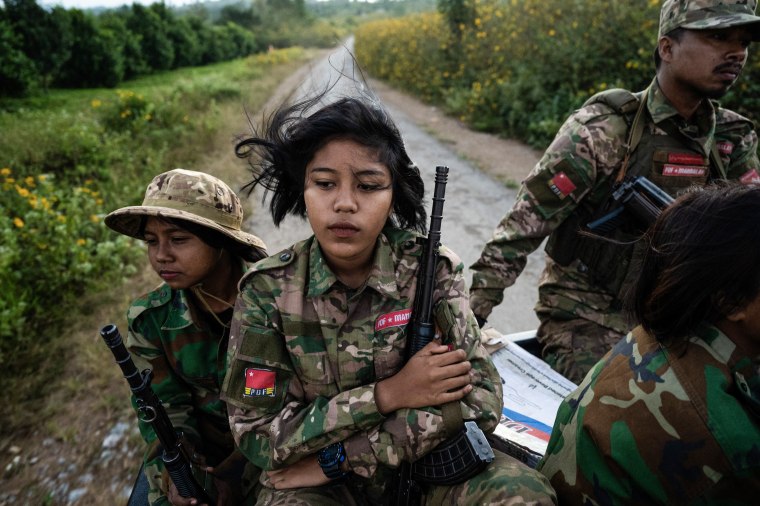 Image: TOPSHOT-MYANMAR-COUP-CONFLICT-WOMEN