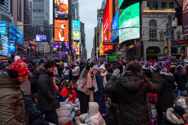 Image: Revelers Celebrate New Year's Eve In Times Square