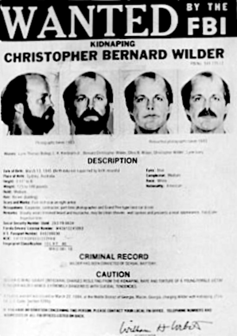 FBI Most Wanted Poster for Christopher Wilder
