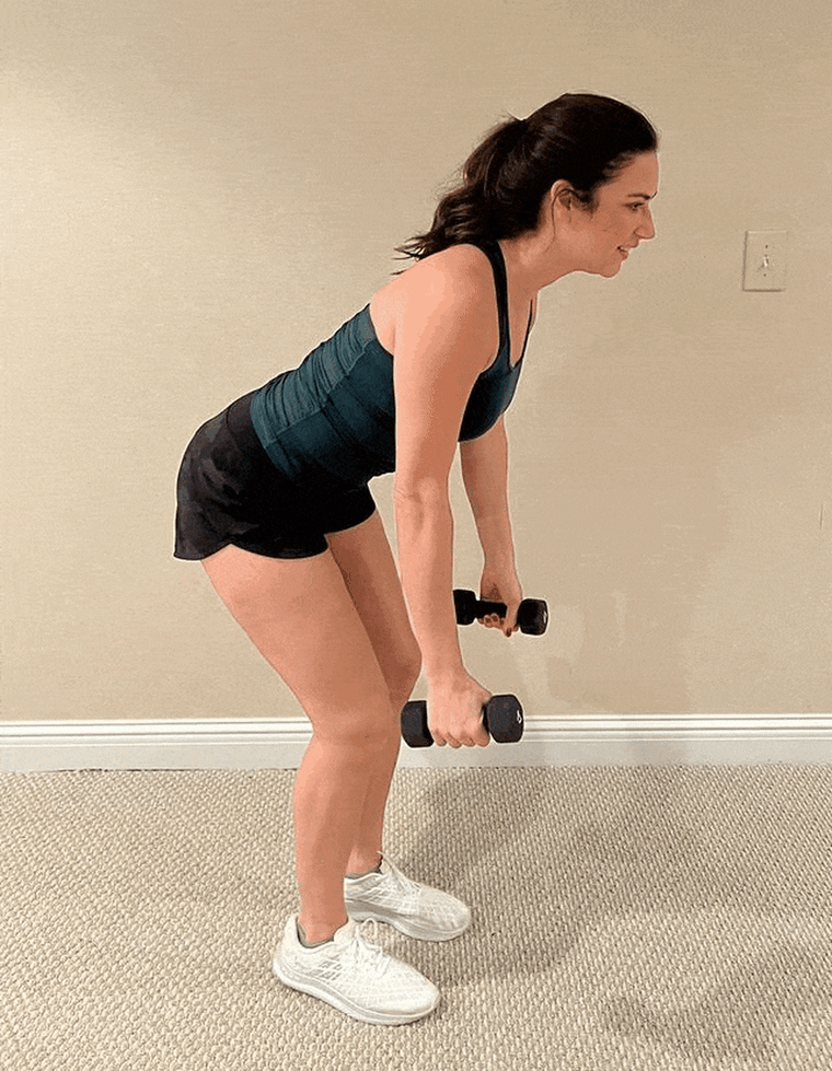 dumbbell back exercises Bent over row