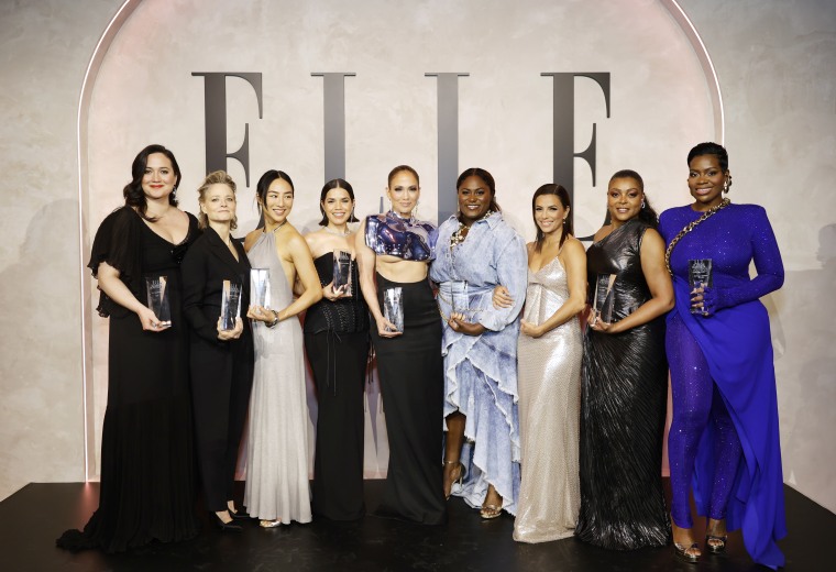 Lily Gladstone, Jodie Foster, Greta Lee, America Ferrera, Jennifer Lopez, Danielle Brooks, Eva Longoria, Taraji P. Henson and Fantasia Barrino were honored at Elle's 2023 Women in Hollywood event on Dec 5.