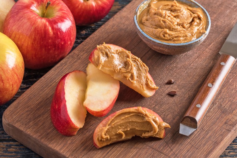 Peanut Butter on Apple Slices