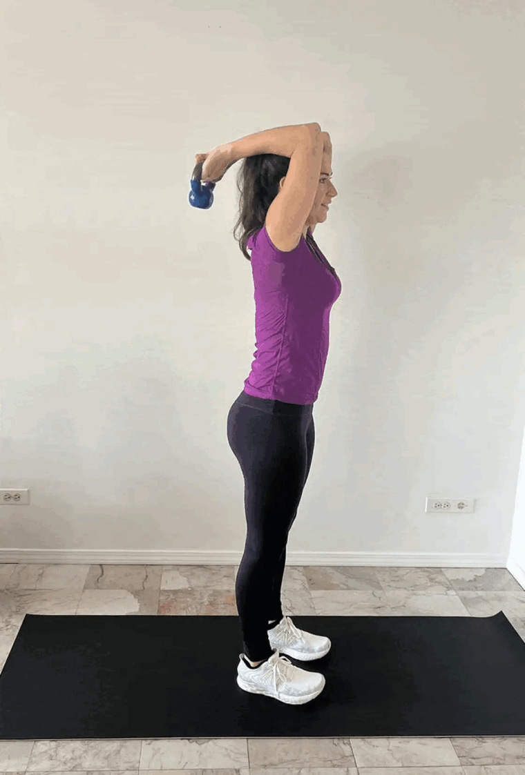 kettlebell exercises Tricep extension