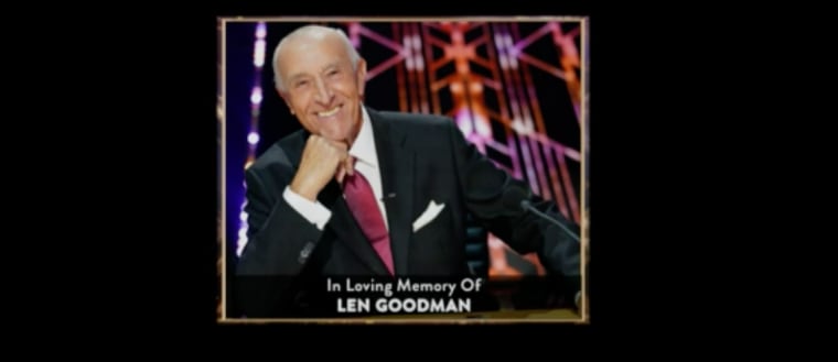 The Season 32 finale of "Dancing With the Stars" ended with a tribute to the late Len Goodman.