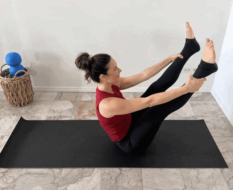 pilates exercises Open leg rocker