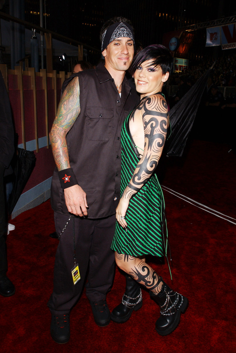 Pink and Carey Hart in 2002
