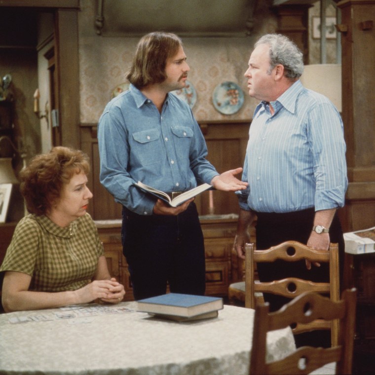 Rob Reiner, Carroll O'Connor and Jean Stapleton in "All In The Family."