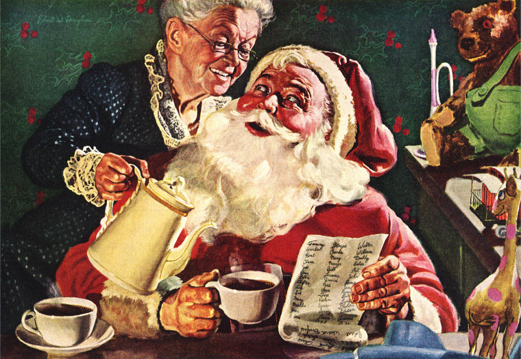Santa and Mrs. Claus. 1952