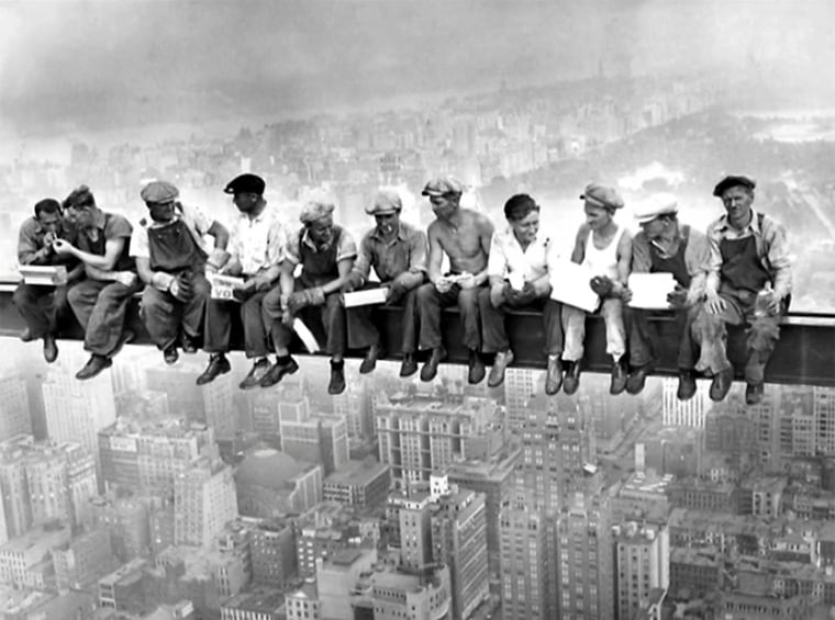 The iconic photo that spoke to the power of the American worker.