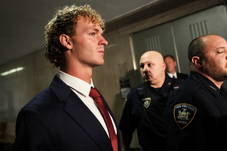 Daniel Penny leaves the courtroom after an arraignment hearing at NYS Supreme Court  in New York City on June 28, 2023. 