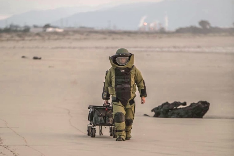 Corroded bomb found on California beach identified as 1960s era