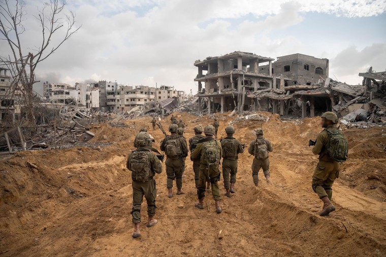 Israeli soldiers operating in the Gaza Strip in a photo released on Jan. 3, 2024.