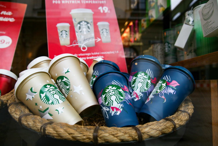 Reuseable Starbucks cups.