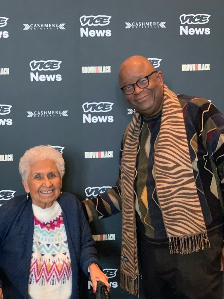Iowa Brown and Black Presidential Forum founders Mary Campos, left, and Wayne Ford at the 2020 edition of the event.