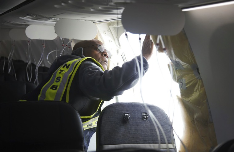 A panel used to plug an area reserved for an exit door on the Boeing 737 Max 9 jetliner blew out Friday night shortly after the flight took off from Portland, forcing the plane to return to Portland International Airport. 