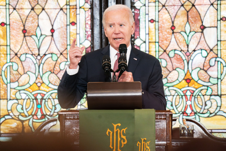 Image: President Biden Delivers Remarks Emanuel AME Church In South Carolina As He Campaigns For Re-Election