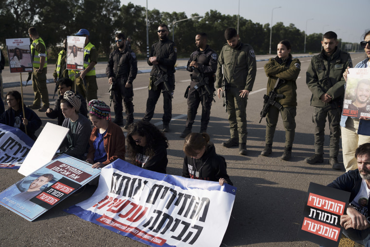 Israel Hostage Protest on Gaza Border