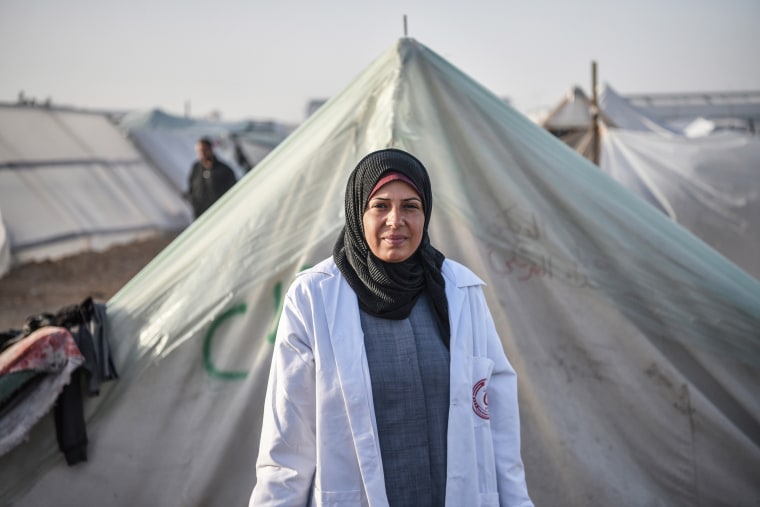 Dr. Fida Atiyya al-Girshalli provides medical service for the Palestinians in Rafah