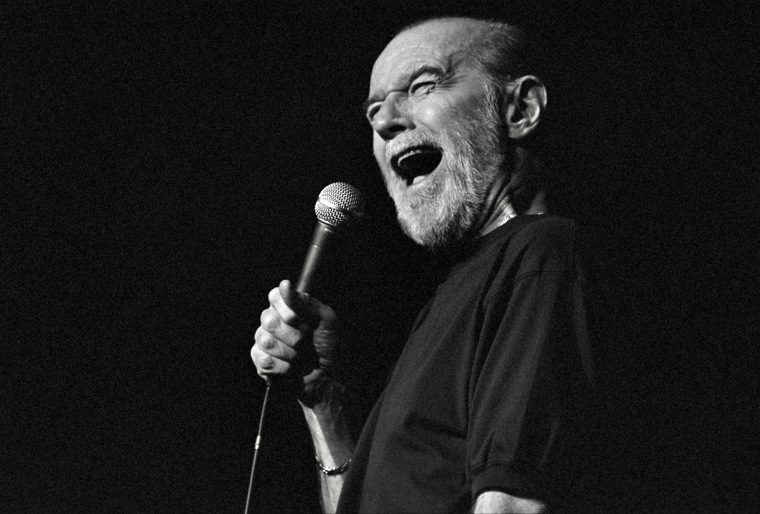 George Carlin performs at the Cheyenne Civic Center in Cheyenne, Wyo.