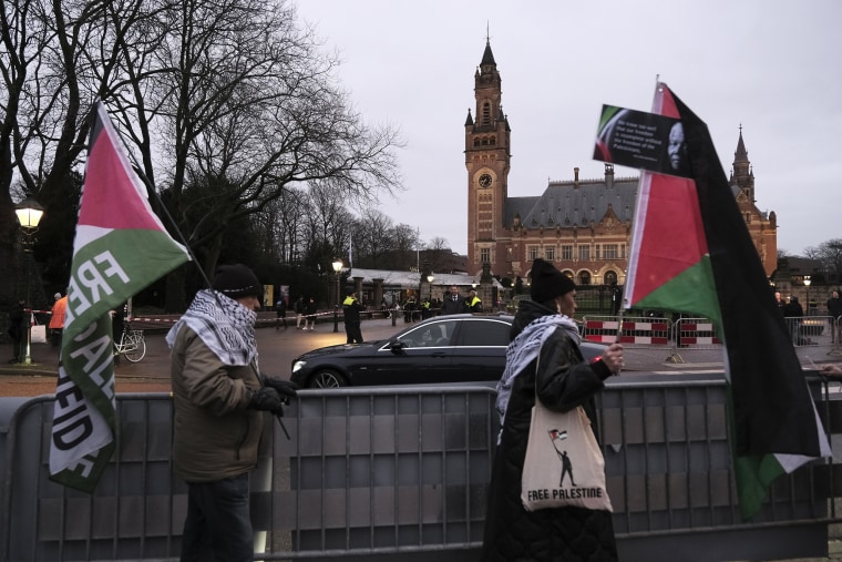 A legal battle over whether Israel's war against Hamas in Gaza amounts to genocide opened Thursday at the United Nations' top court with preliminary hearings into South Africa's call for judges to order an immediate suspension of Israel's military actions. Israel stringently denies the genocide allegation. (AP Photo/Patrick Post)