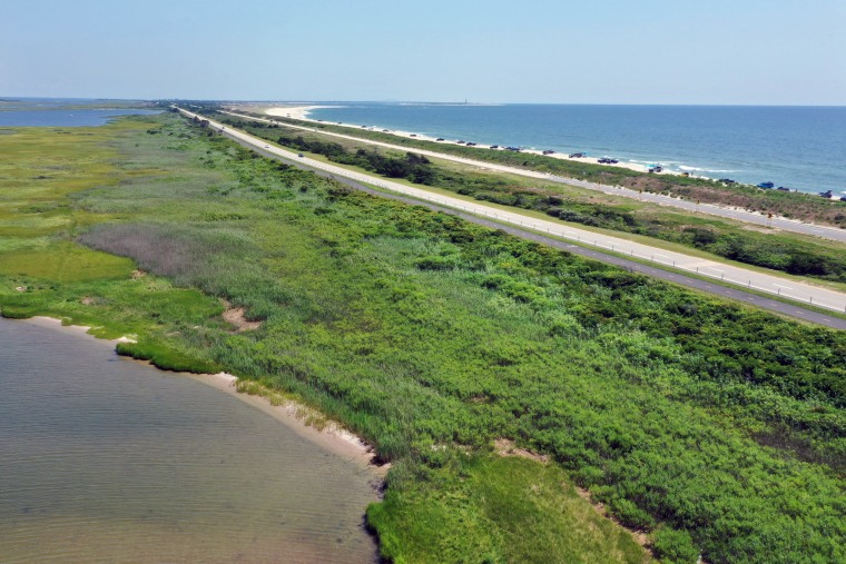 Aerial View of Ocean Parkway near Gilgo Beach