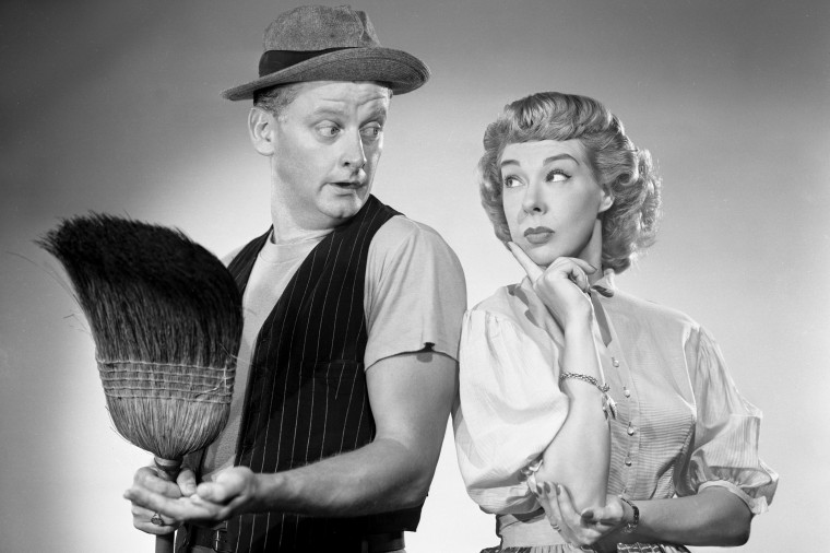 Art Carney and Joyce Randolph in their roles on the "Honeymooners" in 1955.