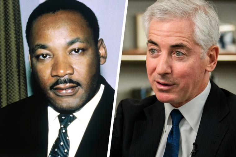 Left: Martin Luther King Jr,, Right: Bill Ackman