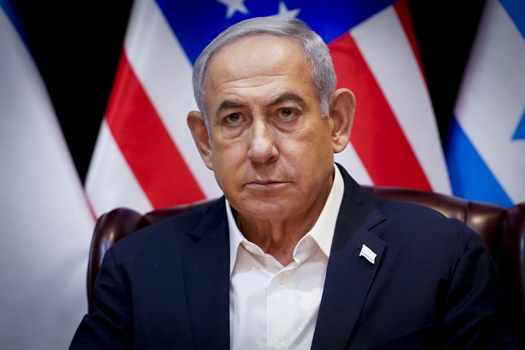 Israeli Prime Minister Benjamin Netanyahu on Oct. 18, 2023, in Tel Aviv.