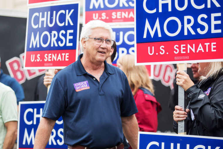 New Hampshire Senate Candidate Chuck Morse Campaigns On The State's Primary Election Day