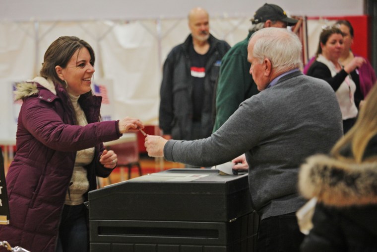 Voters cast their ballots in the New Hampshire primary
