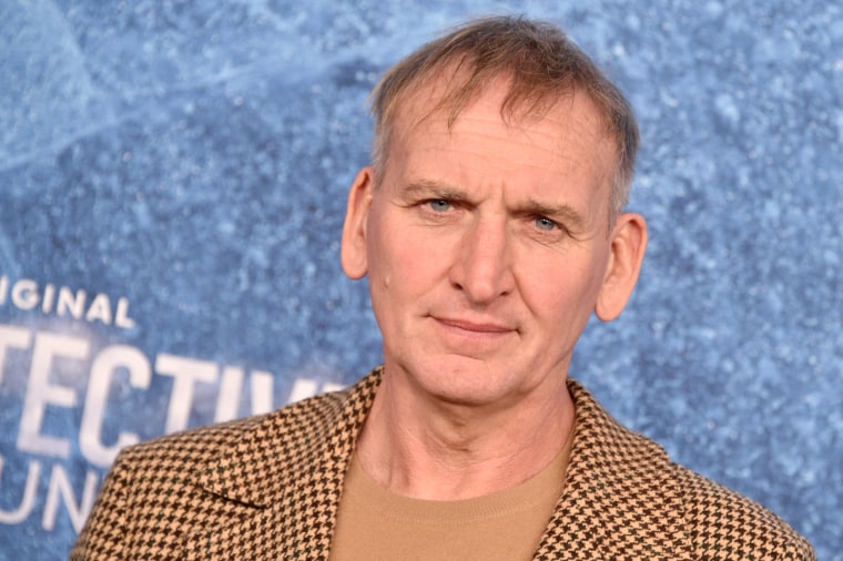 Christopher Eccleston attends the Los Angeles premiere of Warner Bros.' "True Detective: Night Country" at Paramount Theatre on January 09, 2024 in Los Angeles, California.