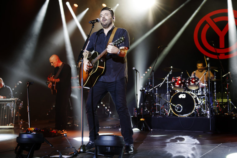 Image: Chris Young performs in Nashville last March.