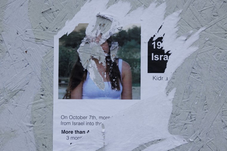 In an attempt to galvanise support, Artists Nitzan Mintz and Dede Bandaid designed the now ubiquitous posters, which can be seen on walls and posts in cities across the world. Many of the posters however continue to be torn down by those apposed to Israel, in particular their governments response to the October 7 attacks. 