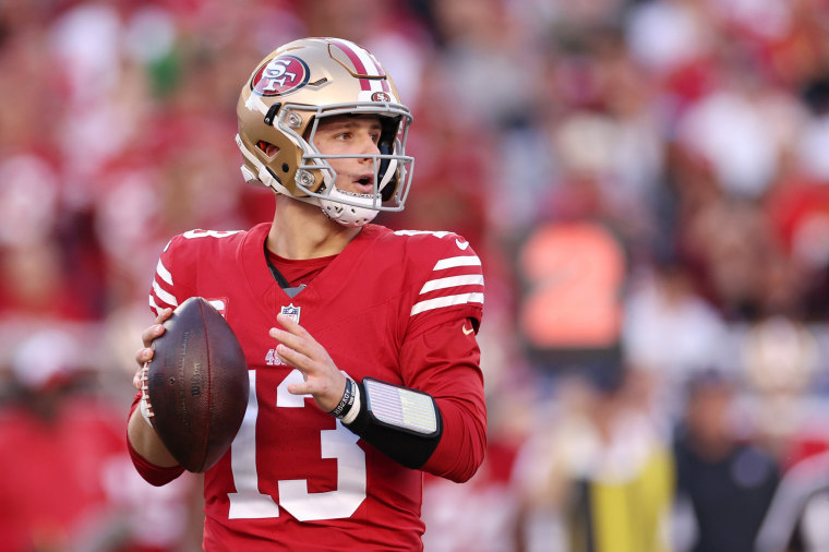 San Francisco 49ers quarterback Brock Purdy during the NFC Championship Game against the Detroit Lions in Santa Clara, Calif.